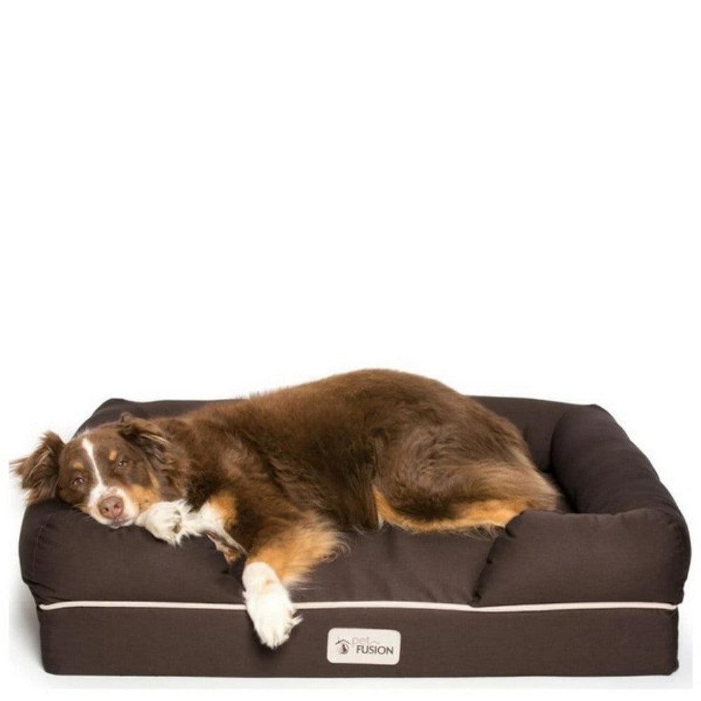 PetFusion Ultimate Solid Waterproof Memory Foam Dog Bed for Medium and Large Dogs