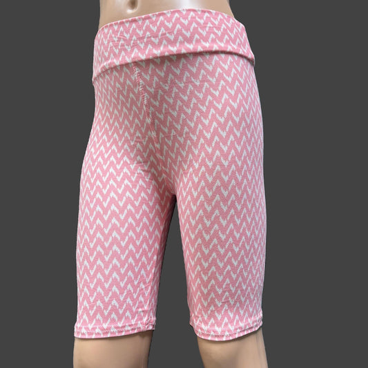 Pink & white Bermuda shorts
