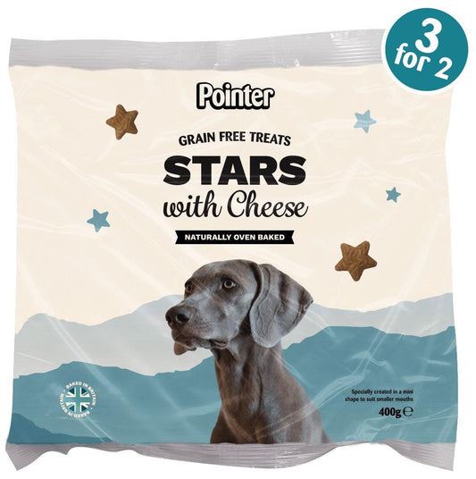Pointer Stars Cheese Grain Free Treats 6x400g