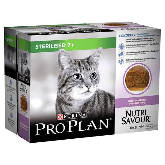 Pro Plan NutriSavour Sterilized Senior 7+ Turkey Pouches 40 x 85g