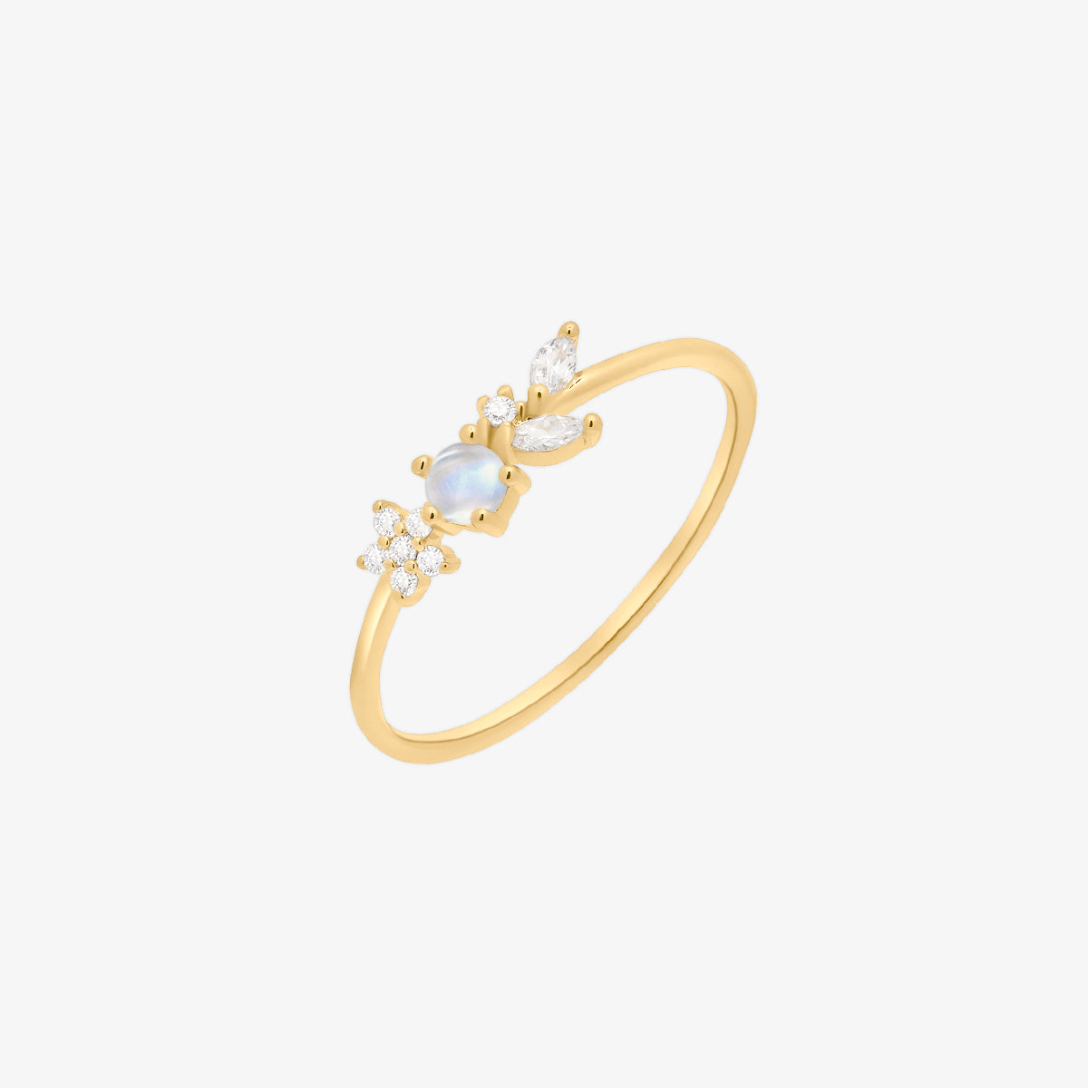 Flower moonstone ring-0