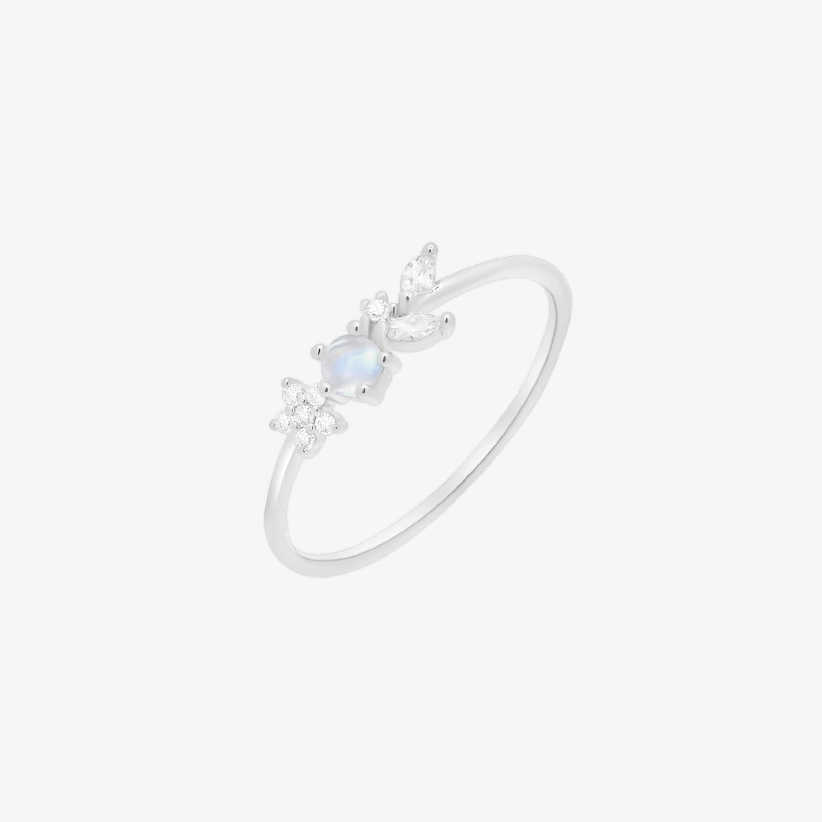 Flower moonstone ring-1
