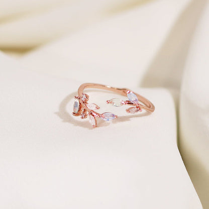 Moonstone vine ring-3