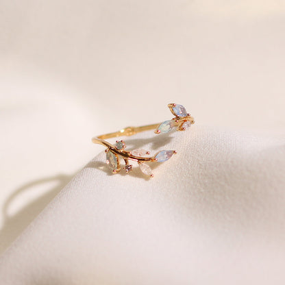 Moonstone vine ring-1