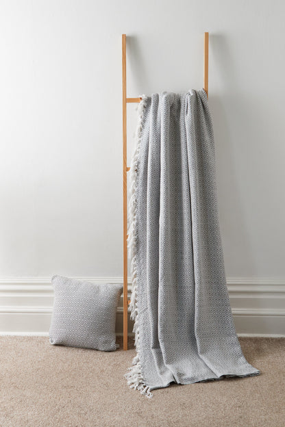 Regal Handwoven Pure Cotton Throw Blanket with Diamond Geometric Pattern Eco-Friendly Durable Bedspread Sofa Cover in Multiple Sizes by OLIVIA ROCCO