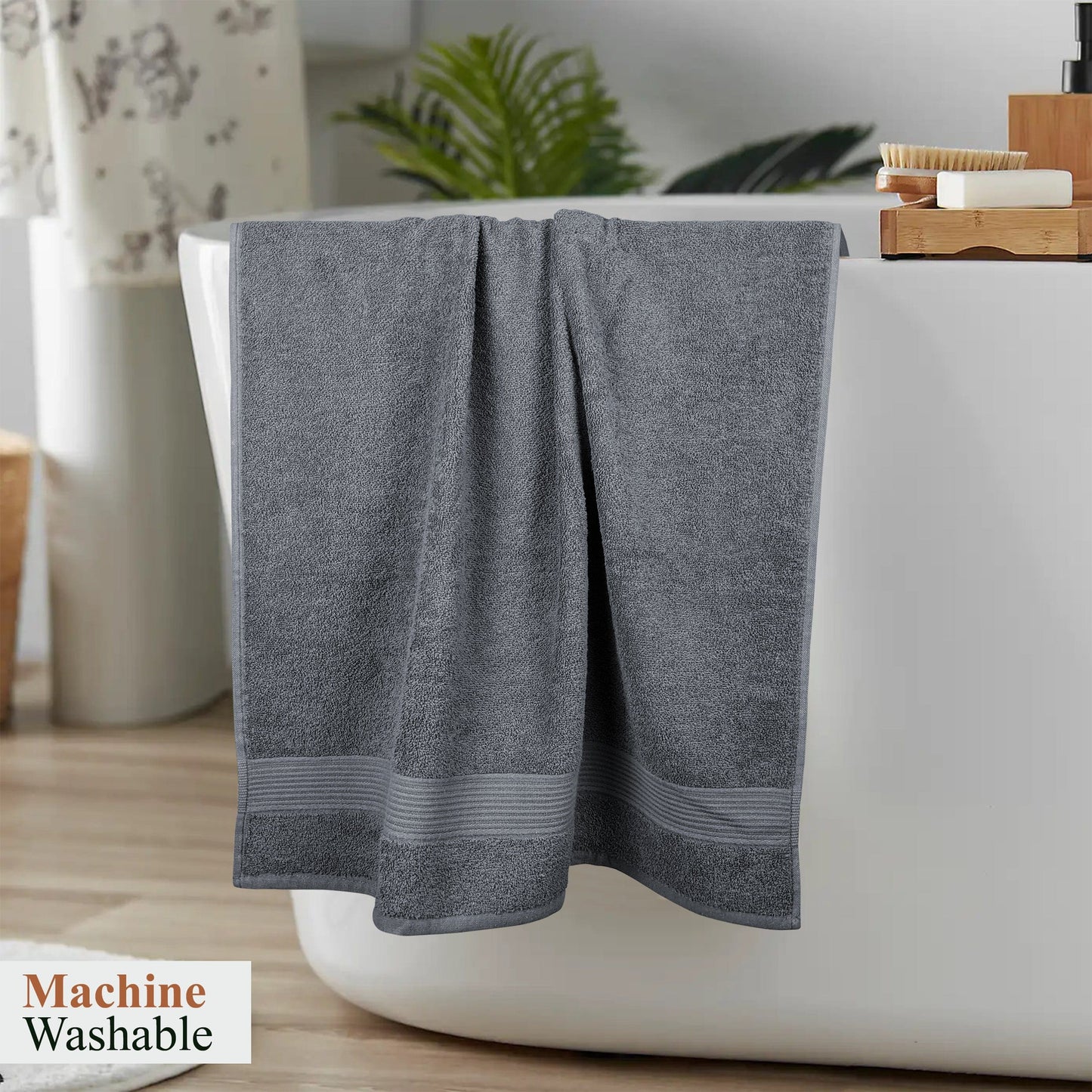 Rhodes Towel Grey 100% Cotton Hotel Quality Soft Super Absorbent Hand Bath Towels, Sheets & Face Cloths by OLIVIA ROCCO