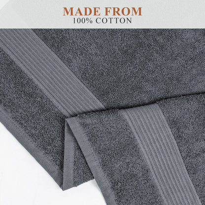 Rhodes Towel Grey 100% Cotton Hotel Quality Soft Super Absorbent Hand Bath Towels, Sheets & Face Cloths by OLIVIA ROCCO