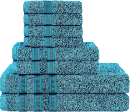 Ritz Viscose Stripe Super Soft Cotton Luxury Absorbent Towels, Jumbo Bath Sheet Packs & Towel Bale Sets Available by OLIVIA ROCCO