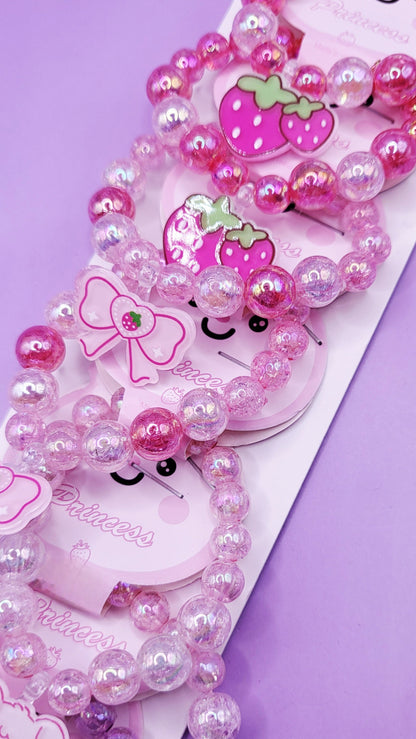 Pastel Girls Beaded Bracelet Pack Of 10