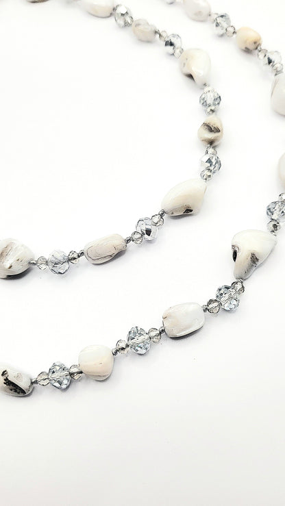 Resin Boho Long Beaded Necklace