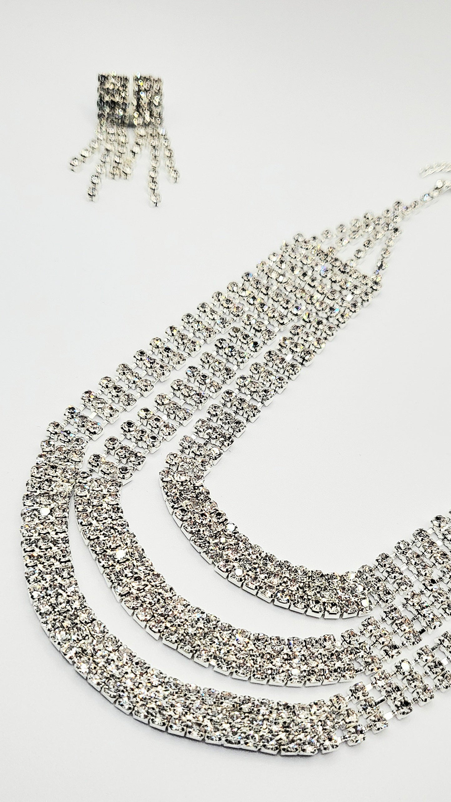 Tiered Crystal Necklace Set
