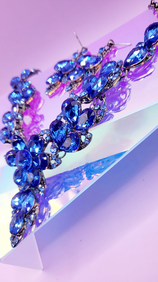 Tier Drop Crystal Duo Necklace & Earrings