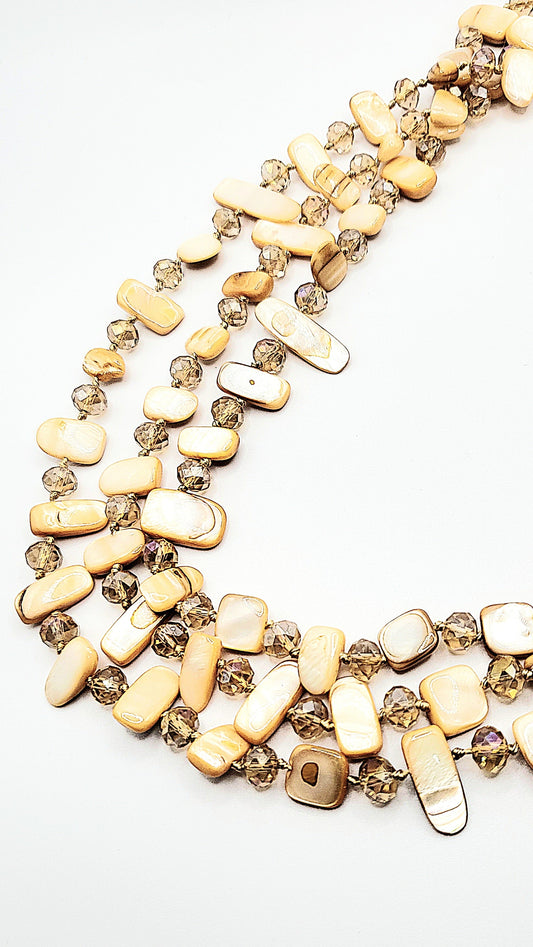 Resin Boho Multi Beaded Necklace