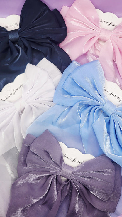 Organza Bow Knot Hair Bow Clip Slide Pack of 24