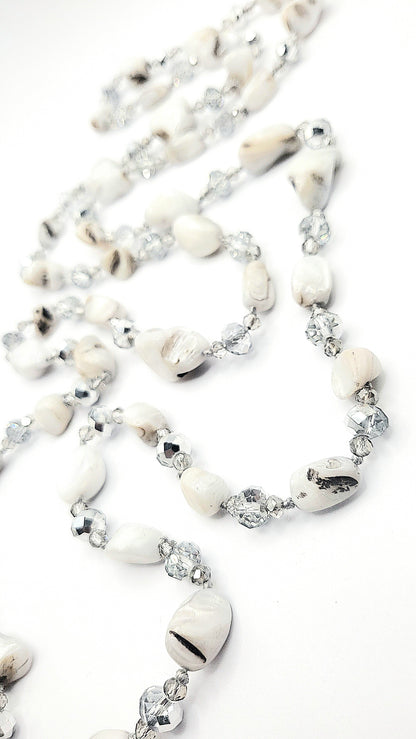 Resin Boho Long Beaded Necklace