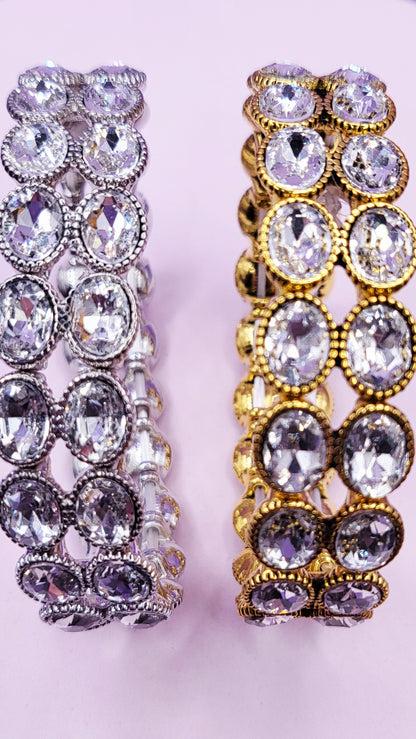 Oval Twin Row Crystal Bracelet
