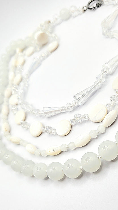 Resin Boho Beaded Necklace
