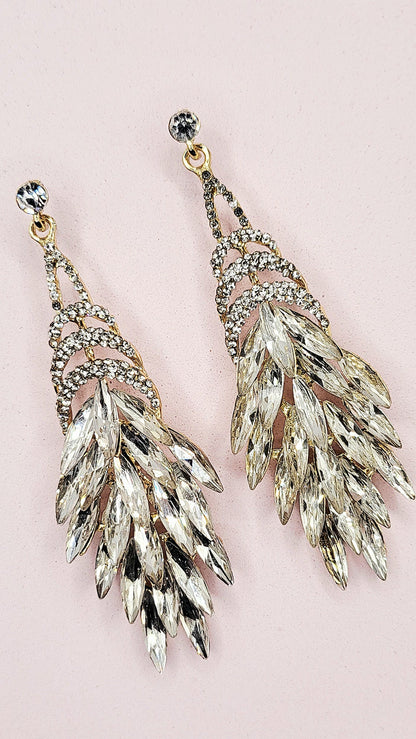 Sassy Clear Crystal Drop and Dangle Earrings