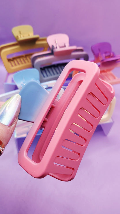 Rainbow Sunset Hair Clamps Pack of 12