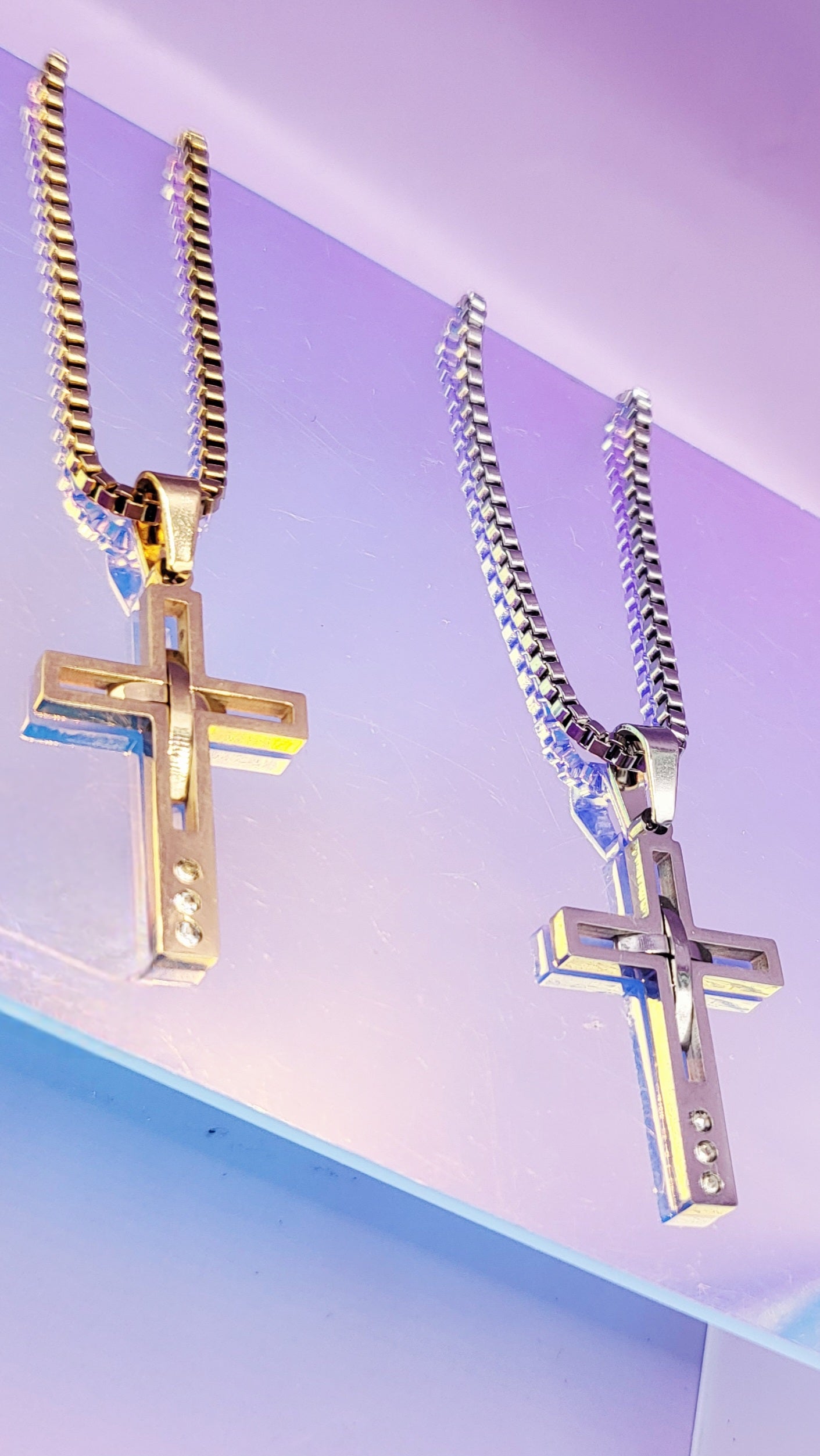 Shine Gold Cross Necklace