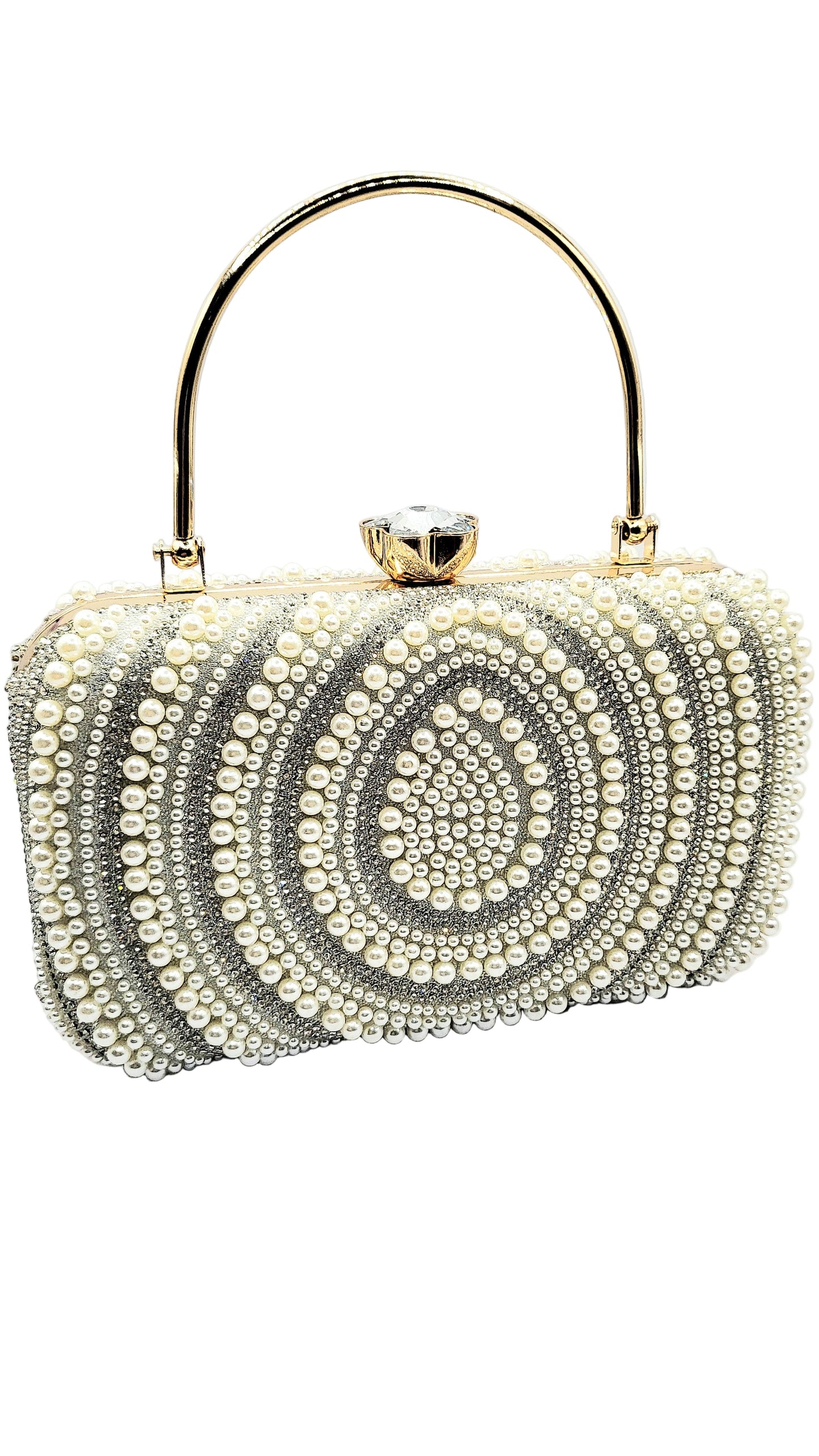 Pearl Crystal Clutch Bag