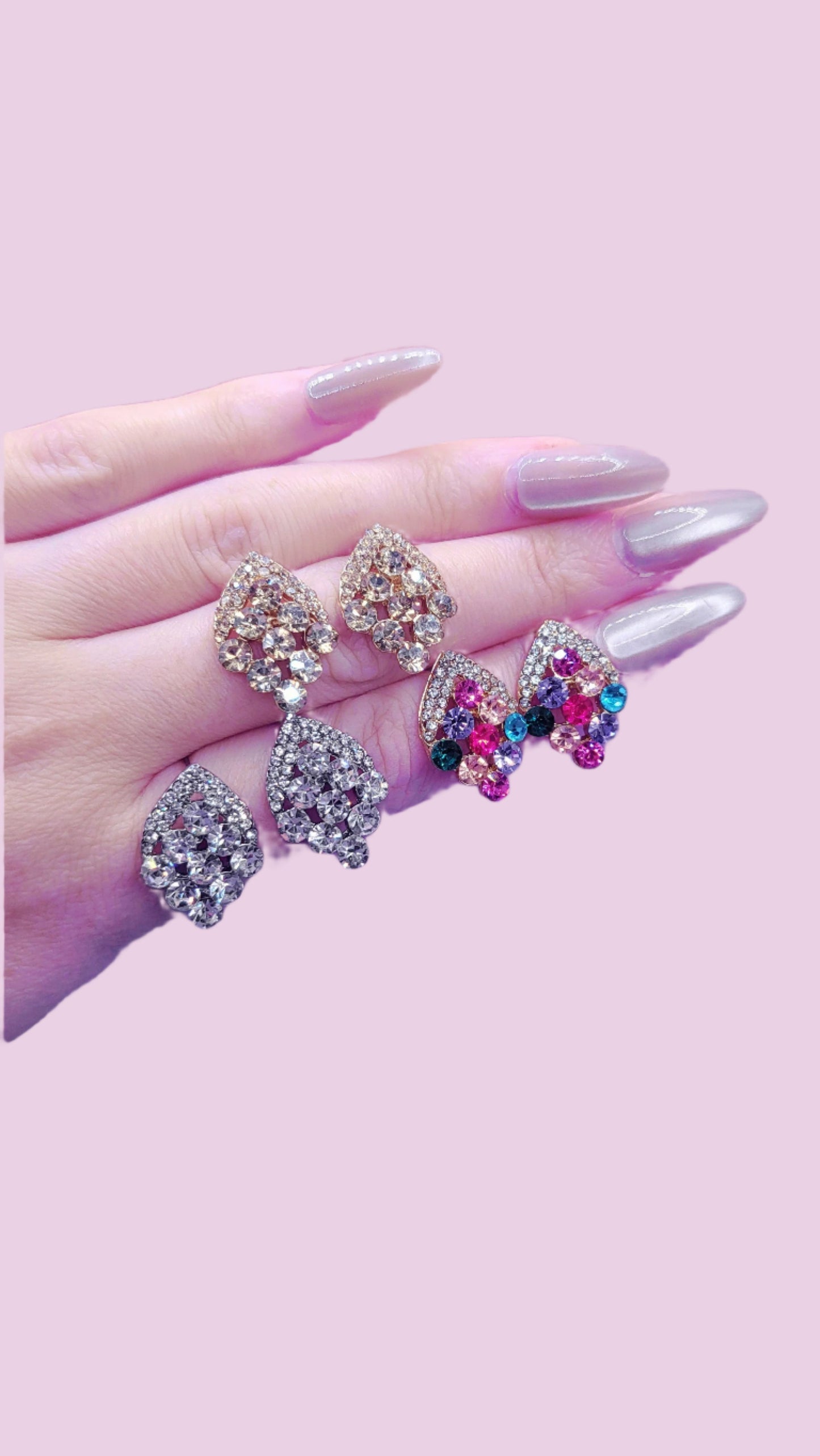 Stage Crystal Stud Earrings
