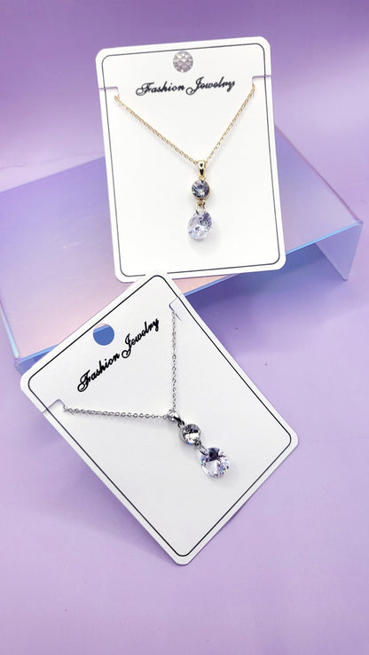 Tear Drop Crystal Necklace