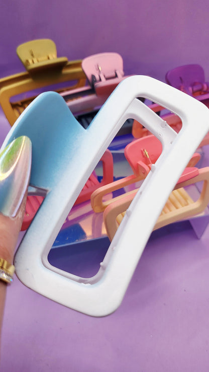 Rainbow Sunset Hair Clamps Pack of 12