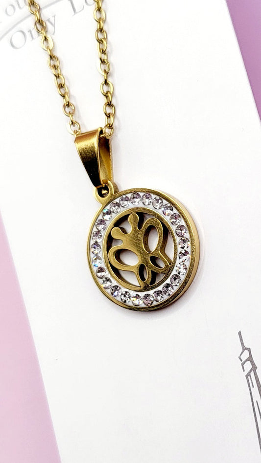 Pavé Crystal Butterfly Necklace