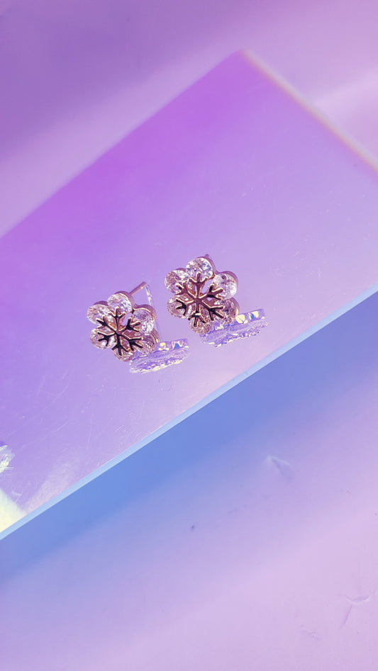 Snowflake Crystal Stud Earrings
