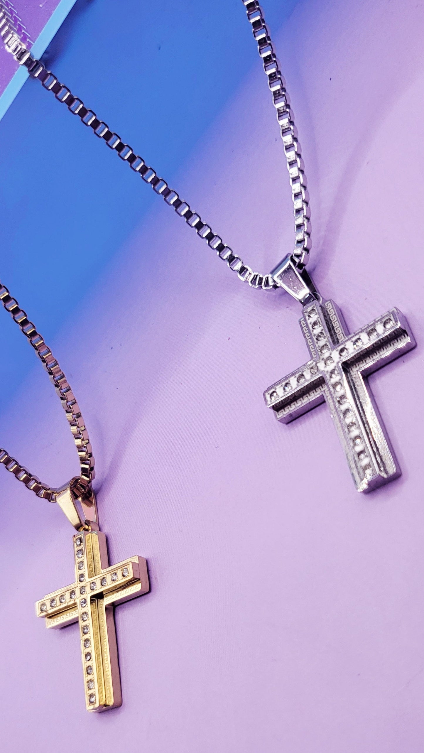 Structured Cross Necklace