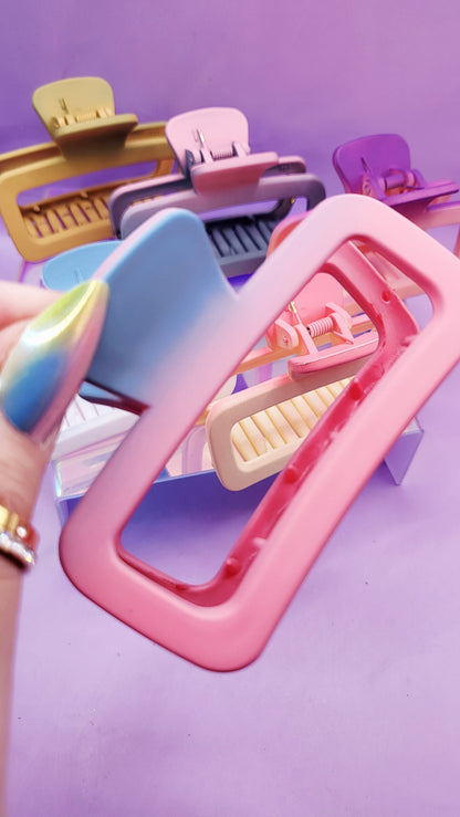 Rainbow Sunset Hair Clamps Pack of 12