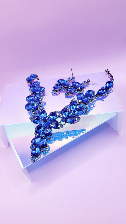 Tier Drop Crystal Duo Necklace & Earrings