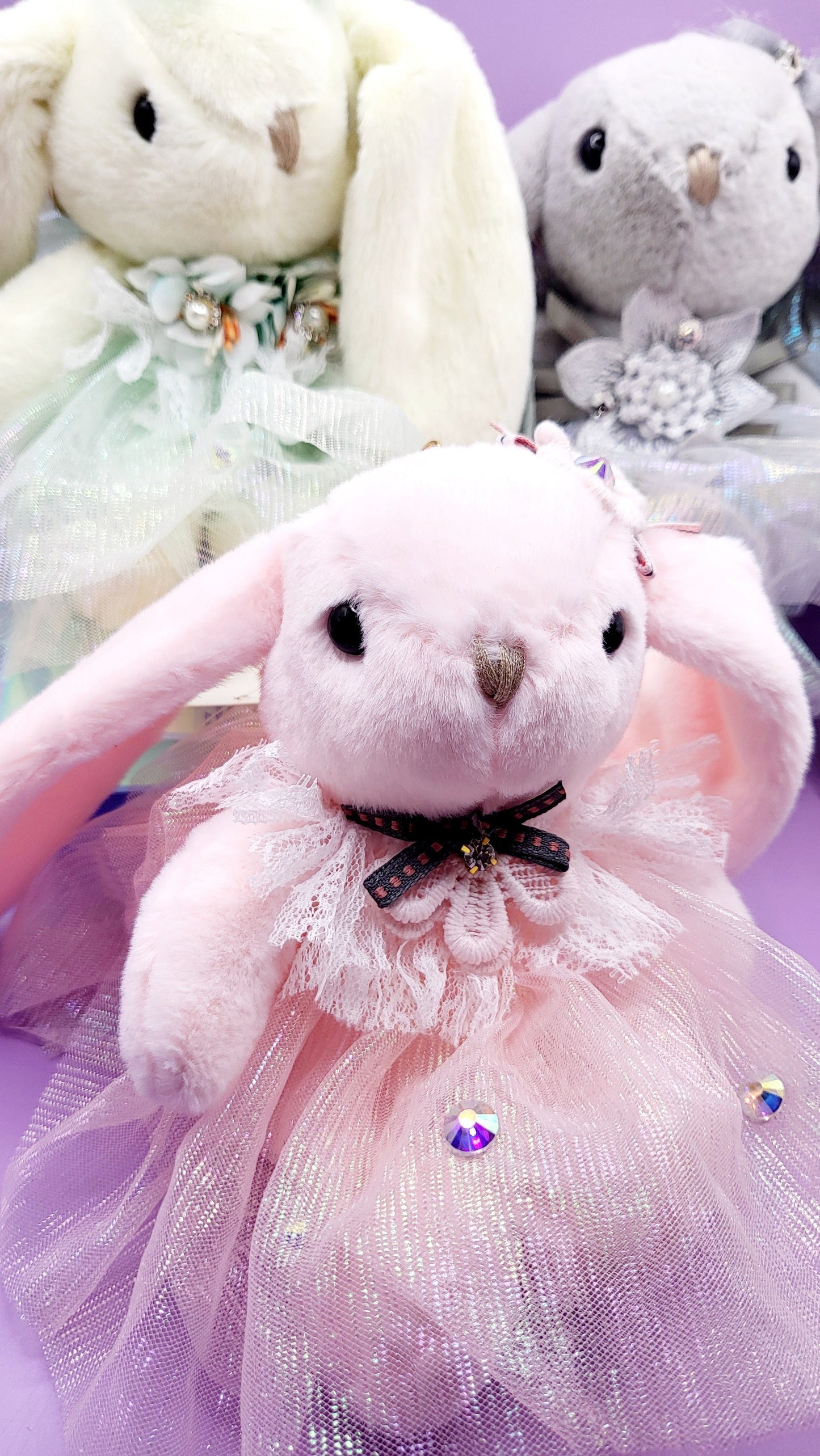 Softie Squad Bunny Rabbit Bag Charm Key Ring