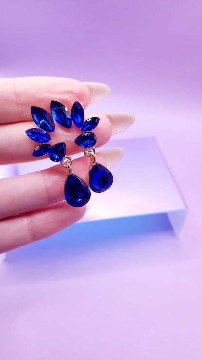 Rose Crystal Drop and Dangle Earrings