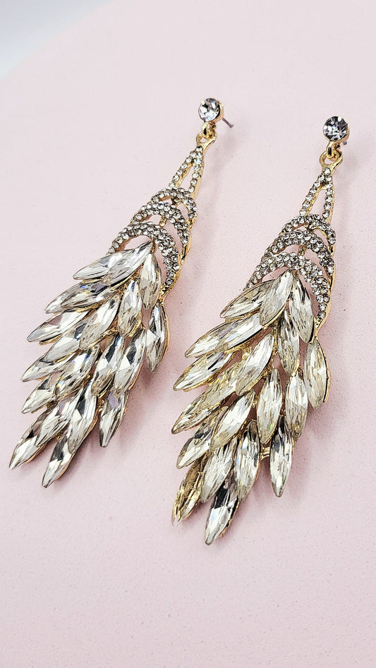 Sassy Clear Crystal Drop and Dangle Earrings