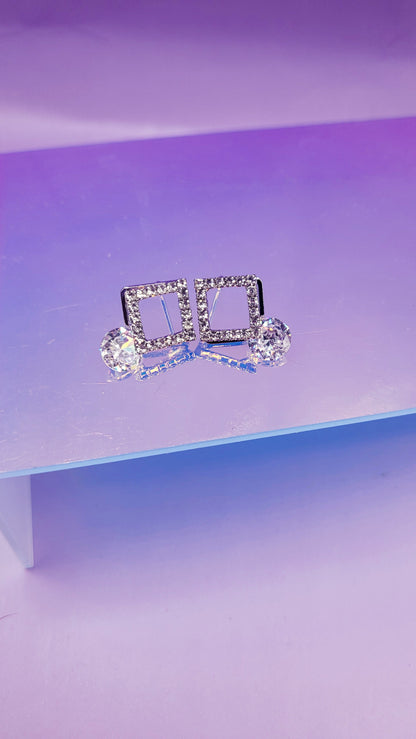 Square Crystal Stud Earrings