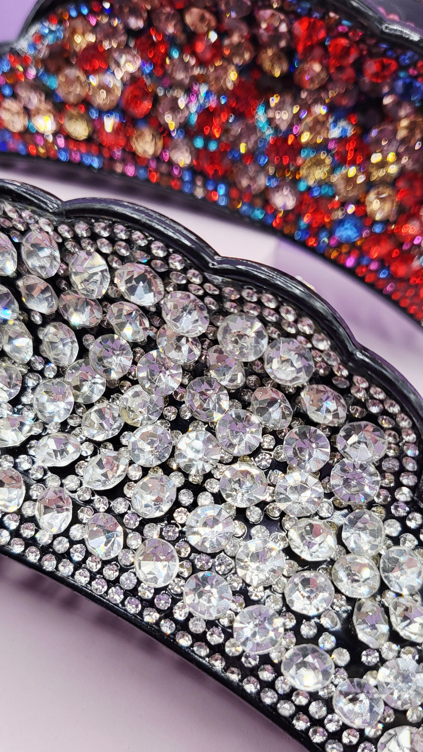 Round Maxi Crystal Hair Clamps Pack of 12