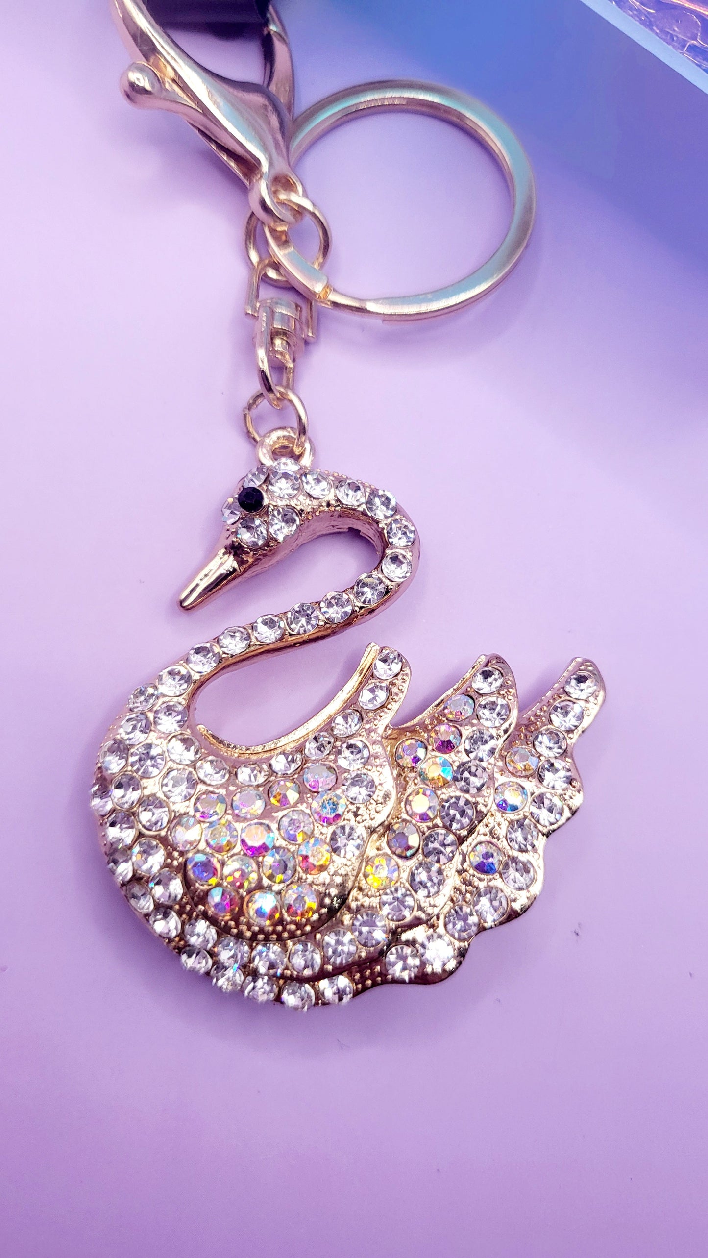 Sitting Swan Key Ring