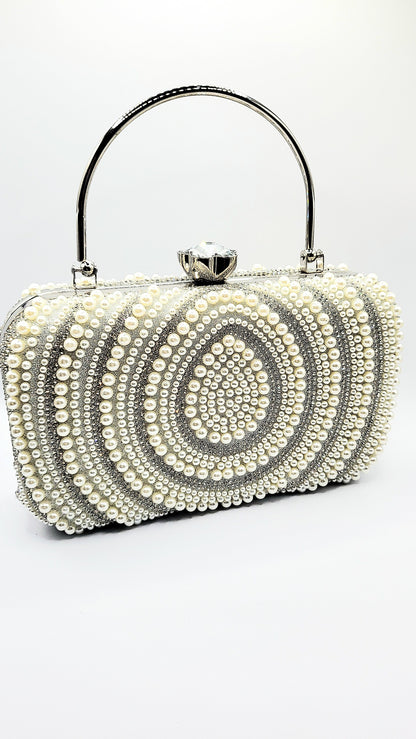 Pearl Crystal Clutch Bag