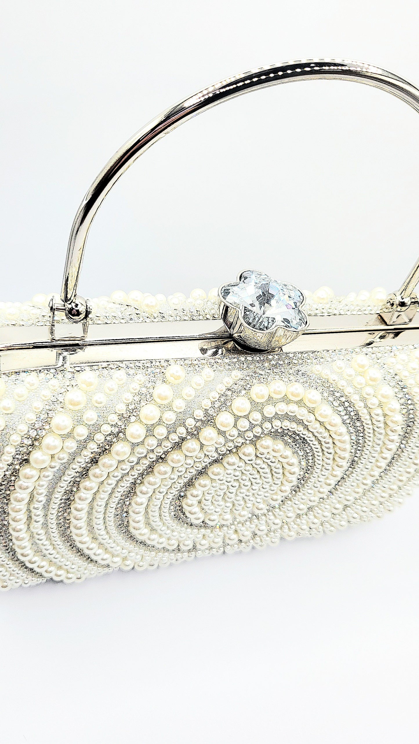 Pearl Crystal Clutch Bag
