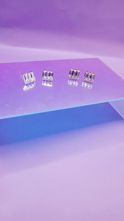 Starlight Square Crystal Stud Earrings