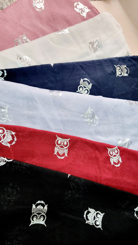 Owl Shimmer Scarf Pack of 12