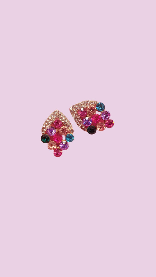 Stage Crystal Stud Earrings
