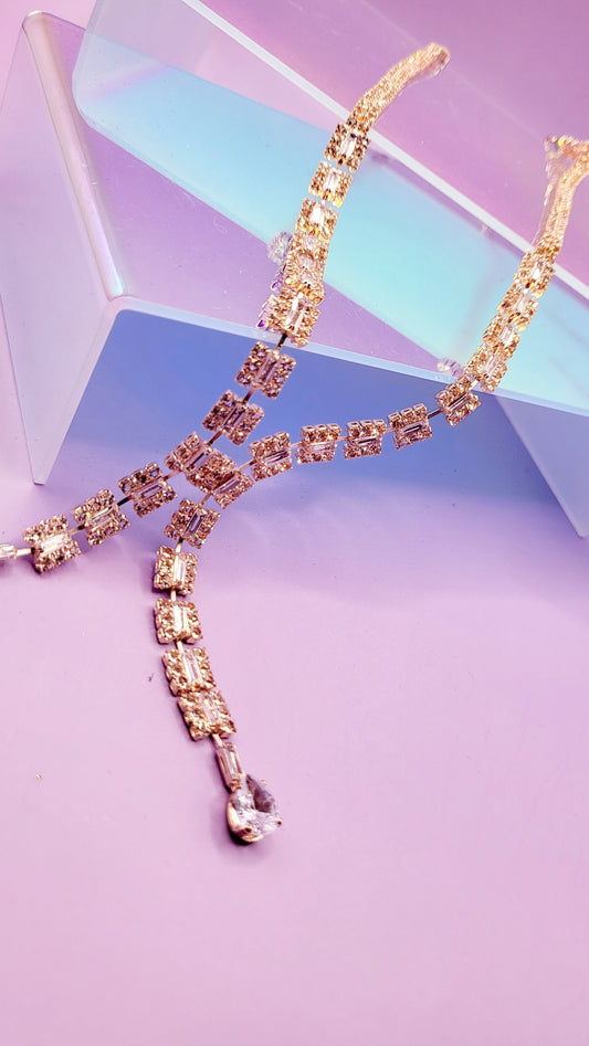 Ombre Crystal Duo Necklace & Earrings