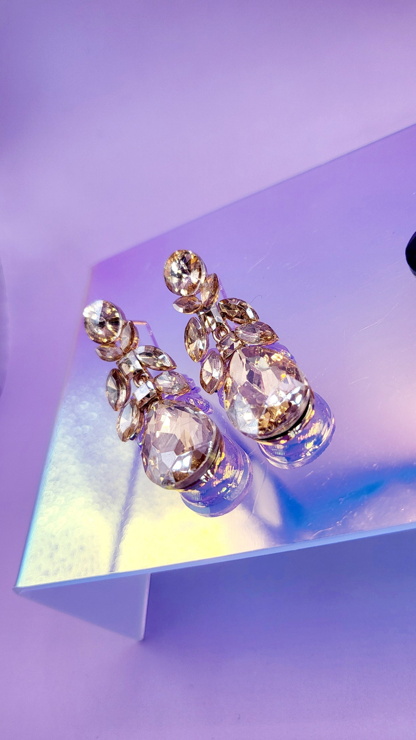 Trinity Crystal Drop and Dangle Earrings