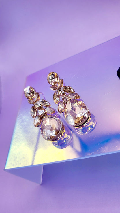 Trinity Crystal Drop and Dangle Earrings