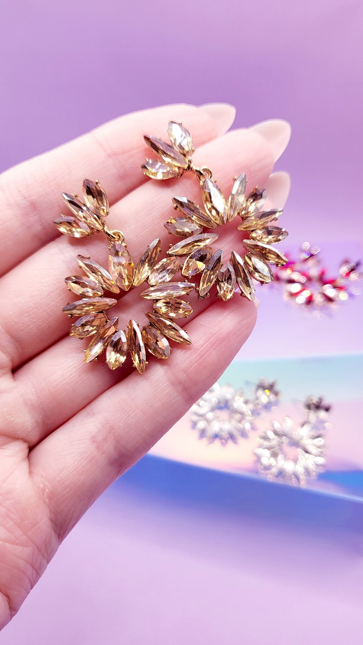Princess Crystal Drop and Dangle Earrings