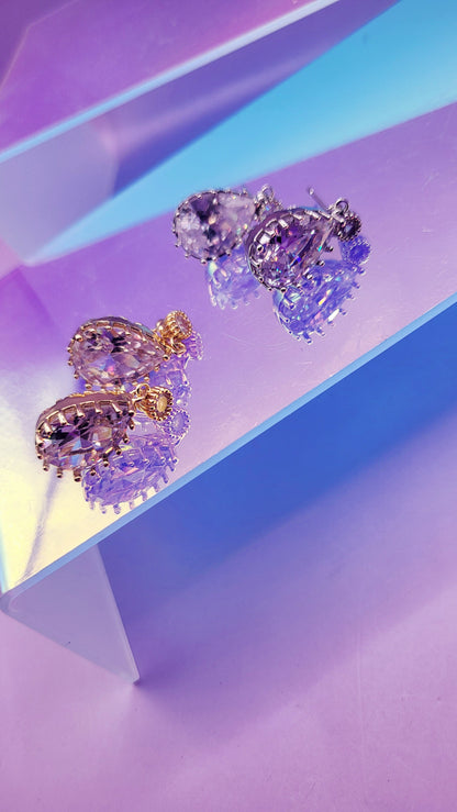 Shimmer Crystal Stud Earrings
