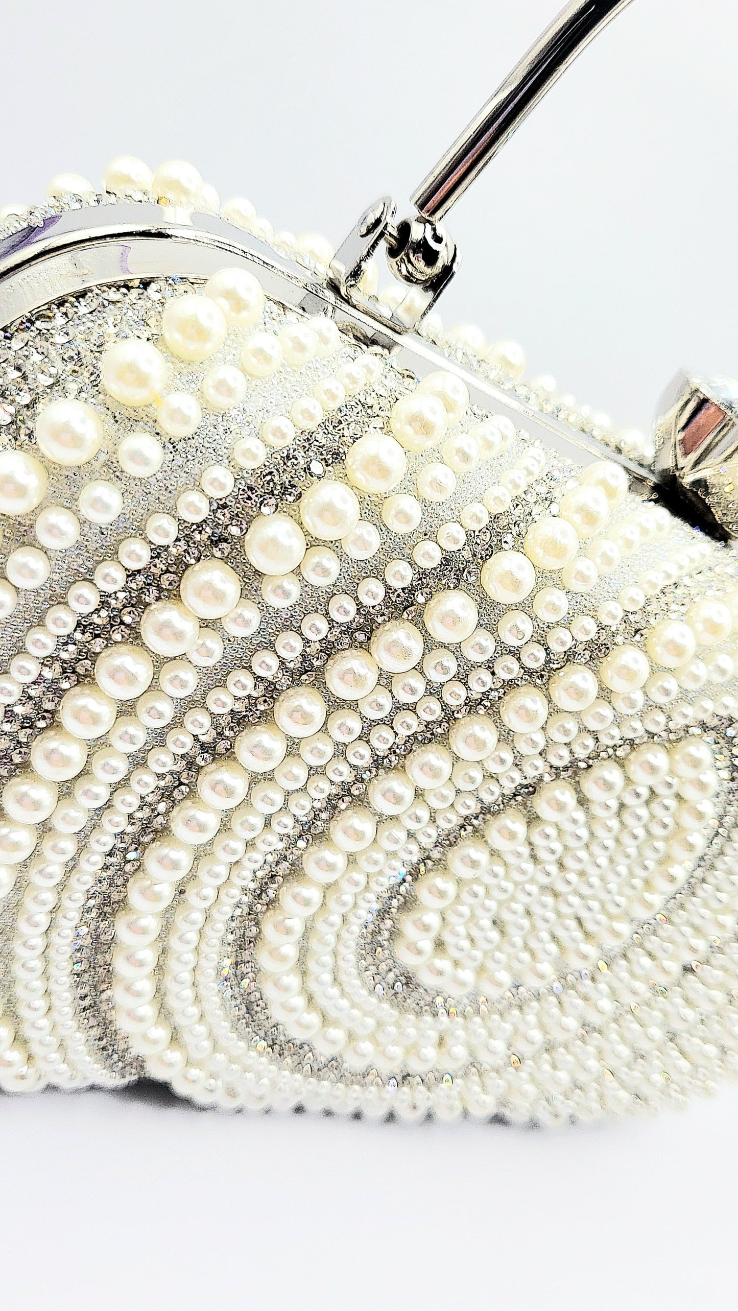 Pearl Crystal Clutch Bag